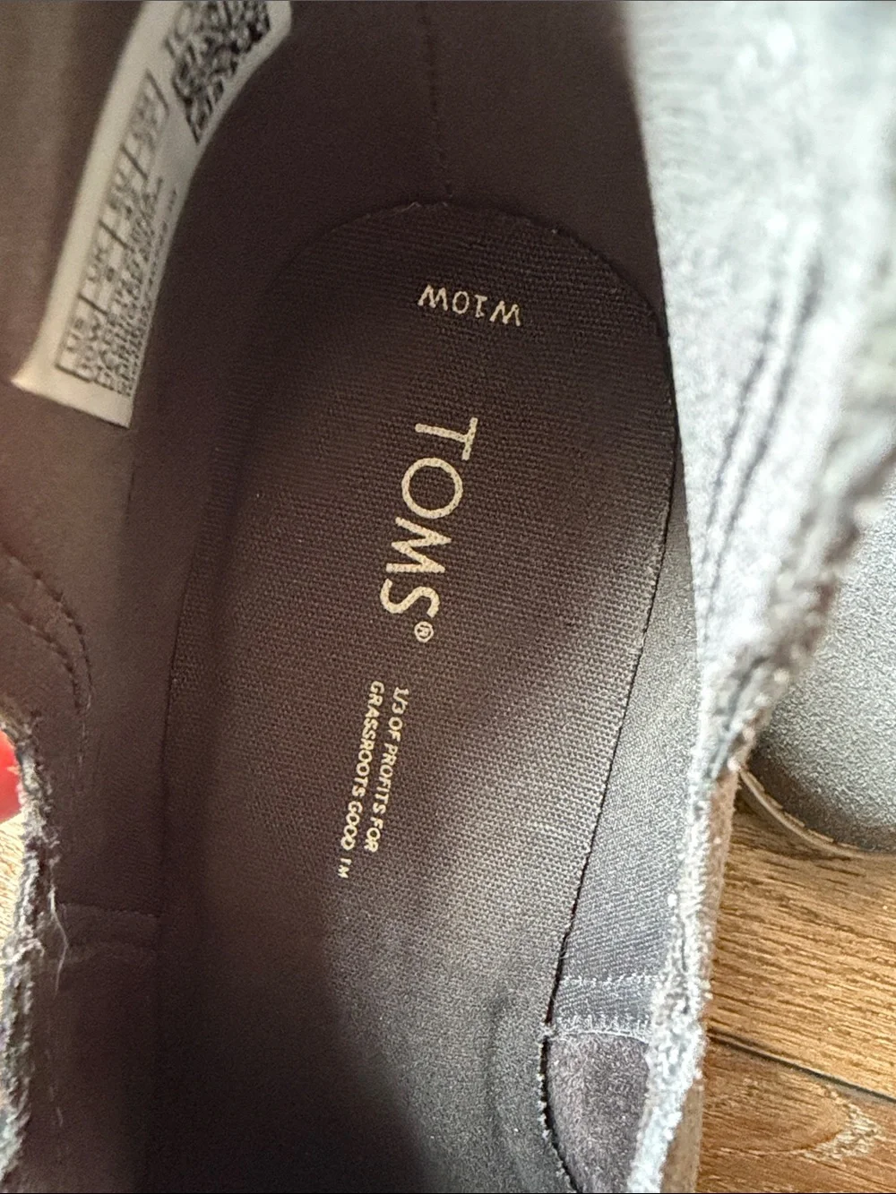 TOMS Gray Suede Ankle Booties